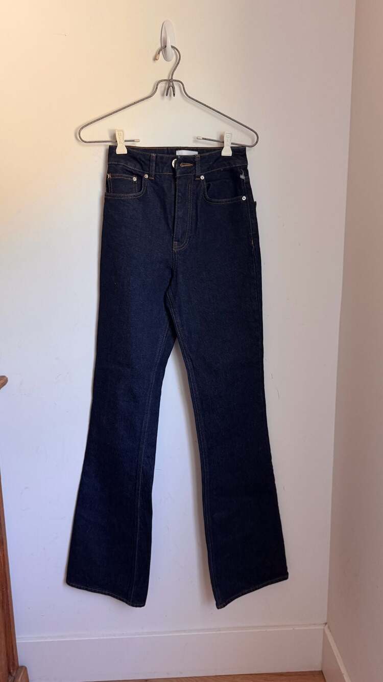 Aligne Dark Wash High-Rise Flare Jeans